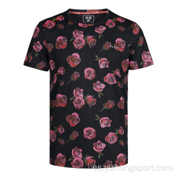 Camiseta de corte seco que absorbe la humedad rosa